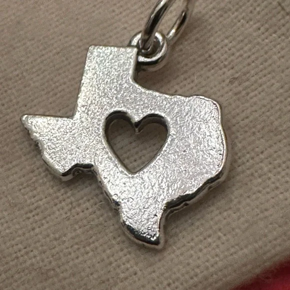 James Avery Texas Charms W/Rope Necklace!! 20” Necklace/Heart Of Texas/Kerrville